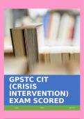 GPSTC CIT (CRISIS INTERVENTION) EXAM SCORED A+