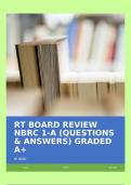 RT BOARD REVIEW NBRC 1-A (QUESTIONS & ANSWERS) GRADED A+