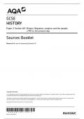 AQA GCSE HISTORY PAPER 2 INSERT 2024 SECTION A/C(8145/2A/C;Britain Migration,empires and the people,c790 to the present day).