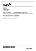 AQA GCSE HISTORY PAPER 2 SECTION B/A 2024 INSERT(8145/2B/A;Norman England,c1066–c1100).