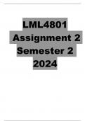 LML4801 Assignment 2 Semester 2 202