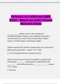 Solution to California QME 2022 - Based on ICAC Course Material Exam