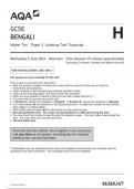 AQA GCSE Bengali 8638 LH T TRAN Bengali June 2024