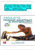 TEST BANK for- Hole's Human Anatomy & Physiology, 16th Edition, Charles Welsh, Cynthia Prentice-Craver, ISBN 10:1260265226, ISBN 13:9781260265224... ULTIMATE GUIDE GRADED A+  - GUARANTEED SUCCES