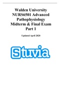 Walden University NURS6501 Advanced Pathophysiology Midterm & Final Exam Part 1