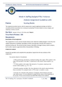 Nr 533 -Week 4: Staffing Budgets/FTEs/ Variance Analysis Assignment Guidelines with Scoring Rubric 2021 latest edition