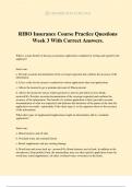 RIBO Insurance Course Practice Questions Week 3 With Correct Answers.