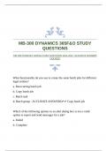 MB-300 DYNAMICS 365F&O STUDY QUESTIONS 2024.2025 |ACCURATE ANSWERS |SOLVED