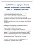 NUR 257 Exam | Aging and Chronic Illness in Nursing Exam | Answered and Rated A+ | 2024/2025 Exam Guide