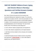 NUR 257 /NUR257 Midterm Exam | Aging and Chronic Illness in Nursing | Questions and Verified Answers Graded A+ | Latest 2024/2025