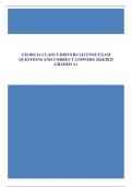 GEORGIA CLASS F DRIVERS LICENSE EXAM QUESTIONS AND CORRECT ANSWERS 2024/2025 GRADED A+.