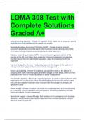 LOMA 308 Test with Complete Solutions Graded A+