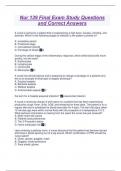 Nur 139 Final Exam Study Questions and Correct Answers