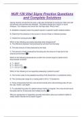 NUR 139 Vital Signs Practice Questions and Complete Solutions