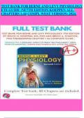 TEST BANK FOR: BERNE AND LEVY PHYSIOLOGY 7TH EDITION KOEPPEN ALL CHAPTERS 1-44 COMPLETE GUIDE (NEWE VERSION) 2024 ultimate guide garded A+.