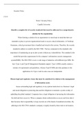 IT3358 Week 5 Assignment.docx  Security Policy  IT3358  Week 5 Security Policy Capella University  Identify a complete list of security standards that must be addressed in a comprehensive solution for the organization.  When forming a solution for an orga