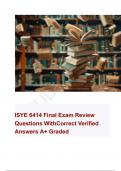 ISYE 6414 Final Exam Review Questions With Correct Verified Answers A+ Graded