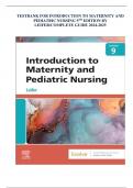 TESTBANK FOR INTRODUCTION TO MATERNITY AND PEDIATRIC NURSING 9TH EDITION BY LEIFER/COMPLETE GUIDE 2024-2025