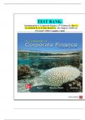 TEST BANK- Fundamentals of Corporate Finance 13th Edition By Ross S, Westerfield R, & Jordan Bradford/ All Chapters/A+ Graded/Complete Guide