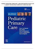 BURNS' PEDIATRIC PRIMARY CARE 8TH EDITION DAWN LEE GARZON TESTBANK/COMPLETE GUIDE 2024-2025