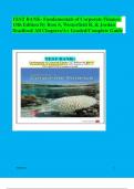 TEST BANK for Fundamentals of Corporate Finance 13th Edition By Ross S, Westerfield R, & Jordan Bradford/ All Chapters//ultimate  Guide/A + GRADED