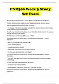 PNM300 Week 3 Study Set Exam 