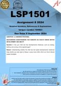 LSP1501 Assignment 8 2024 COMPLETE Solutions