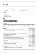 AQA AS MATHEMATICS Paper 2 June 2024