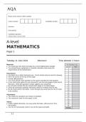 AQA A-level MATHEMATICS Paper 2 June 2024