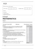 AQA A-level MATHEMATICS Paper 3 June 2024