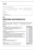 AQA AS FURTHER MATHEMATICS Paper 1 June 2024