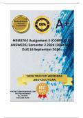 HRM3704 Assignment 3 (COMPLETE ANSWERS) Semester 2 2024 - DUE 16 September 2024 ; 100% TRUSTED Complete, trusted solutions and explanations.