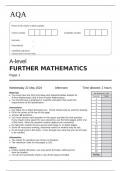 AQA A-level FURTHER MATHEMATICS Paper 1 June 2024