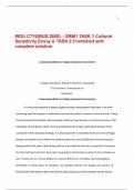  WGU C716(BUS 2600)  - SRM1 TASK 1 Cultural Sensitivity Essay & TASK 2 Combined with complete solution 