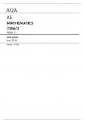 AQA AS MATHEMATICS 7356/2 Paper 2 Mark scheme June 2024