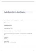 Salesforce Admin Certification Test Questions and Answers