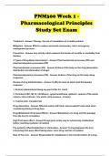 PNM300 Week 1 - Pharmacological Principles Study Set Exam 