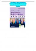 Test Bank ; Davis Advantage for Psychiatric Mental Health Nursing 10th Edition{ by Karyn I. Morgan and Mary C. Townsend | Complete Questions and Answers Latest A+