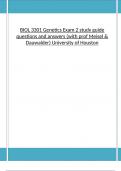 BIOL 3301 Genetics Exam 2 study guide questions and answers (with prof Meisel & Dauwalder) University of Houston