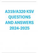 A319/A320 KSV  QUESTIONS  AND ANSWERS  2024-2025