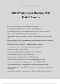 RIBO Practice Exam Questions With Revised Answers