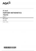 AQA Further Mathematics AQA 7367 2  marking scheme June 2024