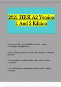 2021 HESI A2 Version 1 And 2 Edition