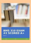 BMS 310 EXAM #2 SCORED A+