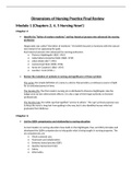 DIMENSION NUR2058 S NURSING DIMENSIONS FINAL EXAM LATEST (GRADED A+)