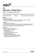 AQA English Literature 7711 2 question paper EnglishLiteratureA AS 24May 2024