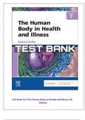 Test Bank The Human Body in Health and Illness 7th Edition Herlihy Answers with rationales (Chapter 1-27)) Newest Edition