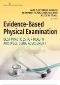 TEST BANK FOR Evidence-Based Physical Examination Best Practices for Health & Well-Being Assessment 2nd Edition