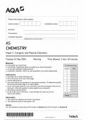 AQA AS CHEMISTRY PAPER 1 QUESTION PAPER 2024 (7404/1 : Inorganic and Physical chemistry )