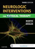 Test Bank For Neurologic Interventions For Physical Therapy, 4th - 2024 All Chapters 